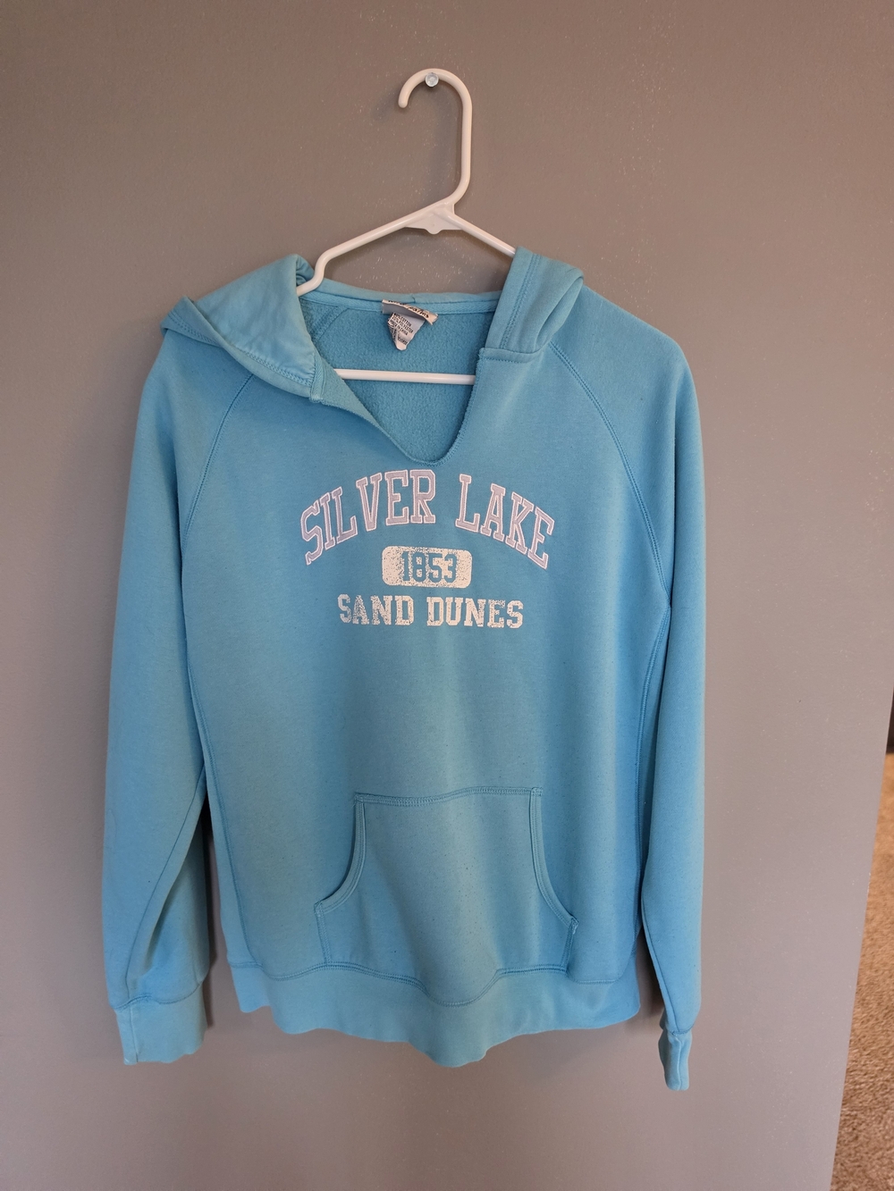 Silver Lake Sand Dunes Light Blue Pullover Hoodie Women's.